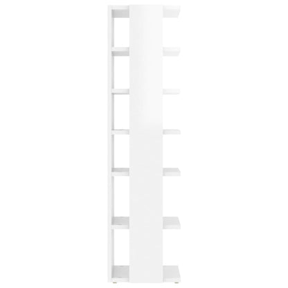Scarpiera Bianco Lucido 27,5x27x102 cm in Legno Multistrato - homemem39