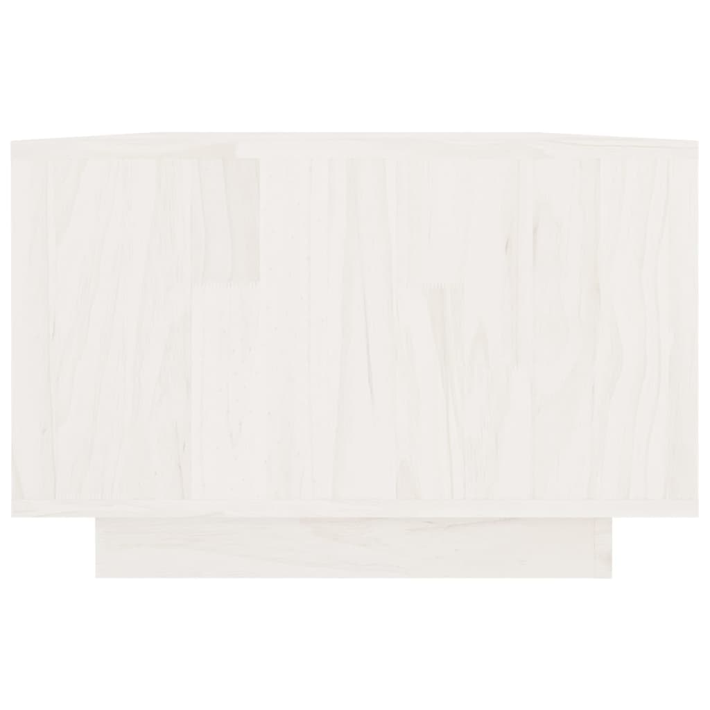 Tavolino da Salotto Bianco 110x50x33,5 cm in Legno di Pino | homemem39