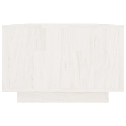 Tavolino da Salotto Bianco 110x50x33,5 cm in Legno di Pino | homemem39