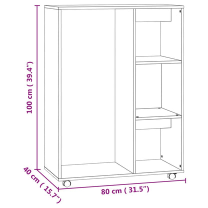 Armadio Grigio Cemento 80x40x110 cm in Truciolato - homemem39