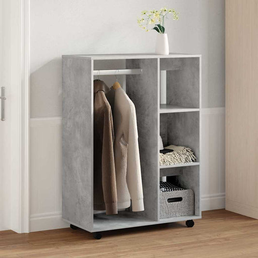 Armadio Grigio Cemento 80x40x110 cm in Legno Multistrato