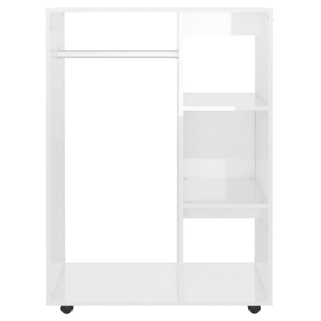 Armadio Bianco Lucido 80x40x110 cm in Legno Multistrato - homemem39