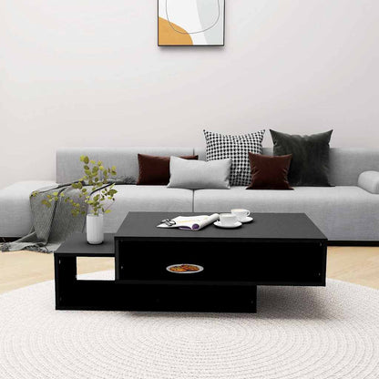 Tavolino da Salotto Nero 105x55x32 cm Legno Legno Multistrato