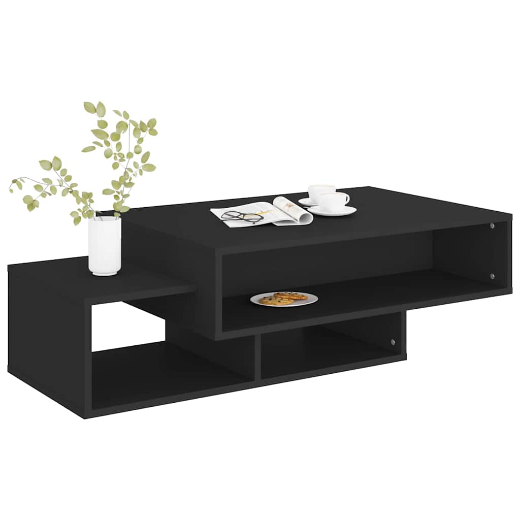 Tavolino da Salotto Nero 105x55x32 cm Legno Legno Multistrato