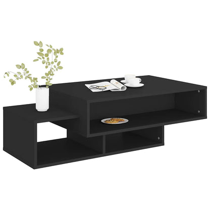 Tavolino da Salotto Nero 105x55x32 cm Legno Legno Multistrato