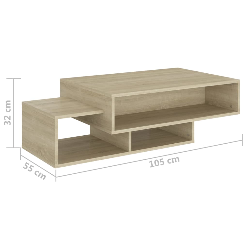 Tavolino da Salotto Rovere Sonoma 105x55x32 cm in Truciolato | homemem39