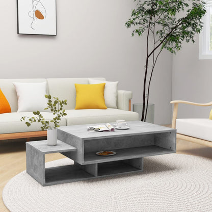 Tavolino da Salotto Grigio Cemento 105x55x32 cm in Truciolato | homemem39