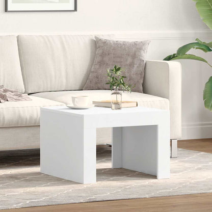 Tavolino da Salotto Bianco 50x50x35 cm in Truciolato | homemem39