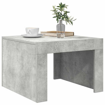 Tavolino da Salotto Grigio Cemento 50x50x35cm Legno Multistrato
