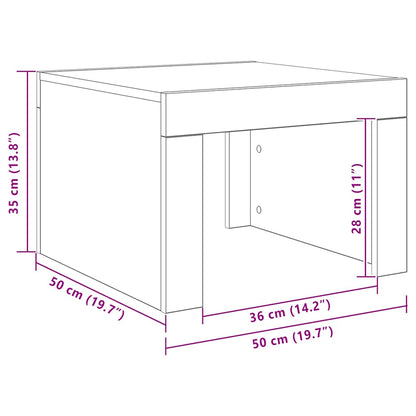Tavolino da Salotto Grigio Cemento 50x50x35 cm in Truciolato | homemem39