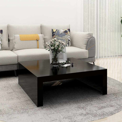 Tavolino da Salotto Nero 100x100x35 cm in Truciolato | homemem39