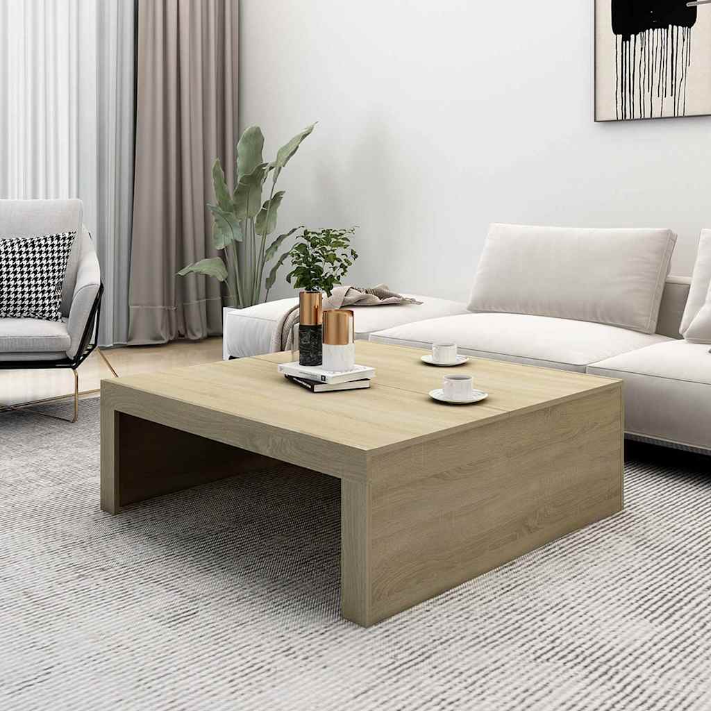 Tavolino da Salotto Rovere Sonoma 100x100x35 cm in Truciolato | homemem39