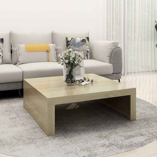 Tavolino da Salotto Rovere Sonoma 100x100x35 cm in Truciolato | homemem39