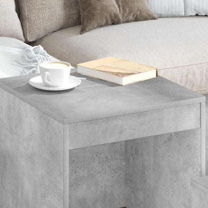 Tavolini Impilabili 3 pz Grigio Cemento in Truciolato - homemem39