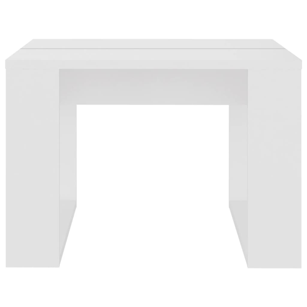 Tavolino Bianco 50x30x50 cm in Legno Multistrato | homemem39