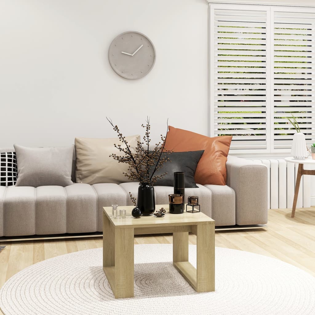 Tavolino di Servizio Rovere Sonoma 50x50x35 cm in Truciolato | homemem39