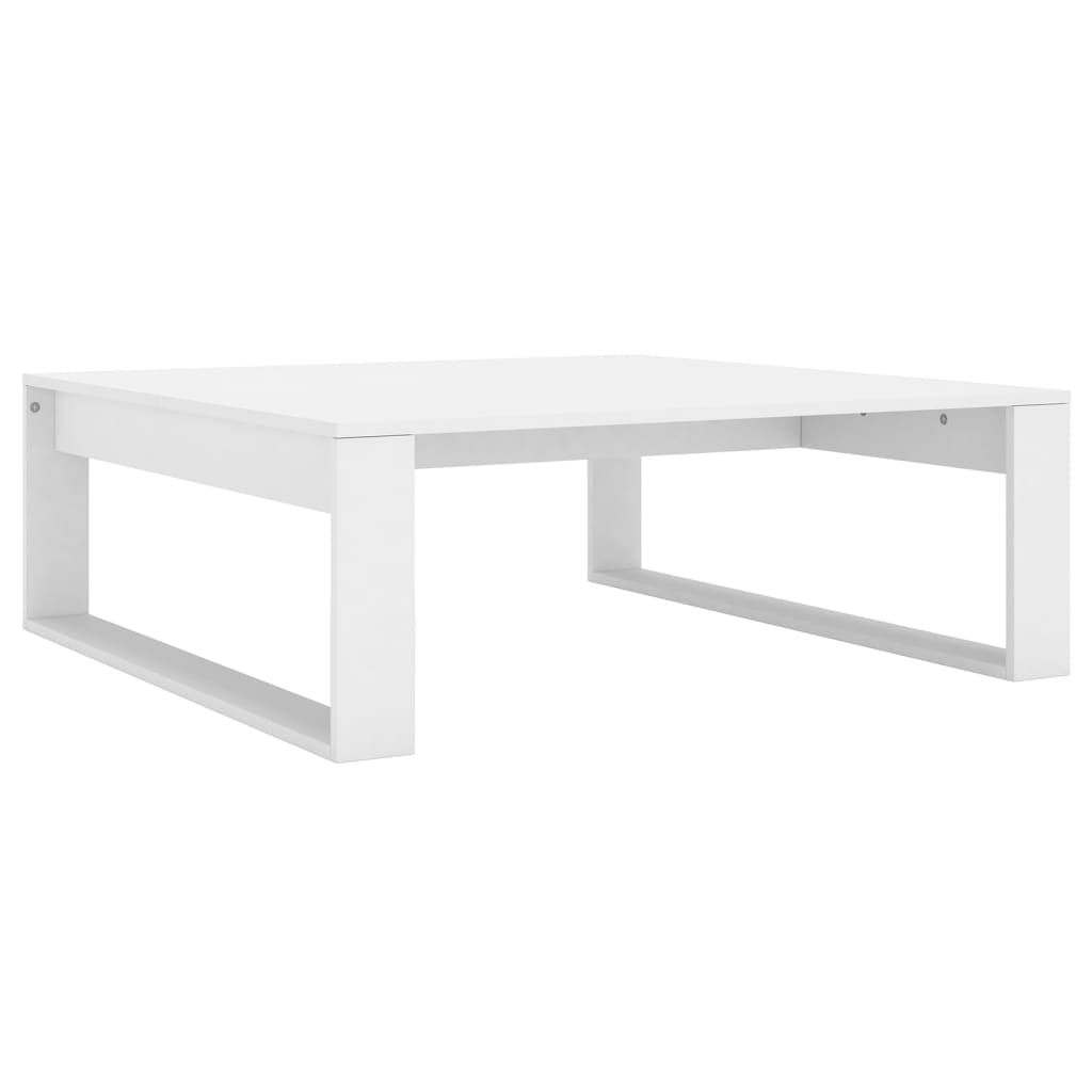Tavolino da Salotto Bianco 100x100x35 cm in Legno Multistrato | homemem39