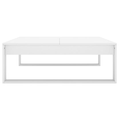 Tavolino da Salotto Bianco 100x100x35 cm in Legno Multistrato | homemem39