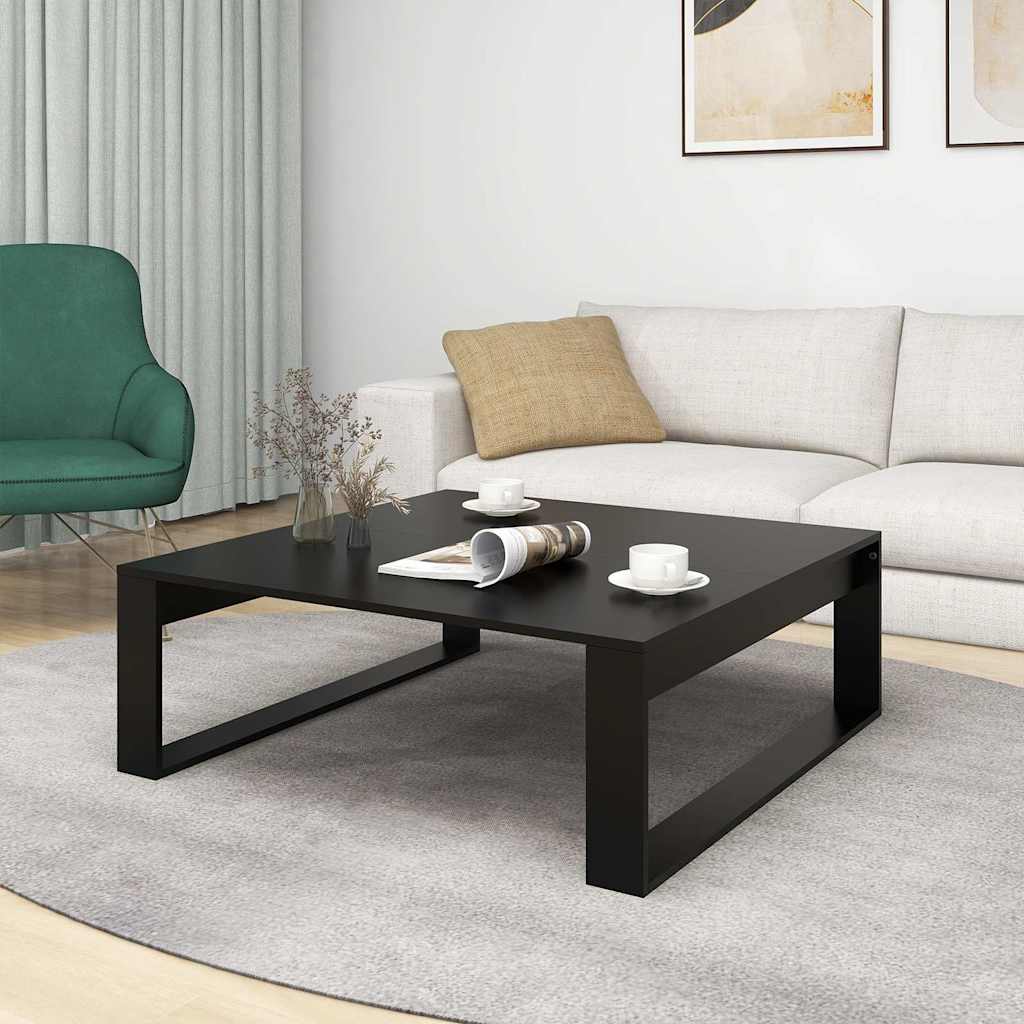 Tavolino da Salotto Nero 100x100x35 cm Truciolato | homemem39