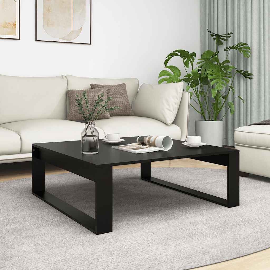 Tavolino da Salotto Nero 100x100x35 cm Truciolato | homemem39