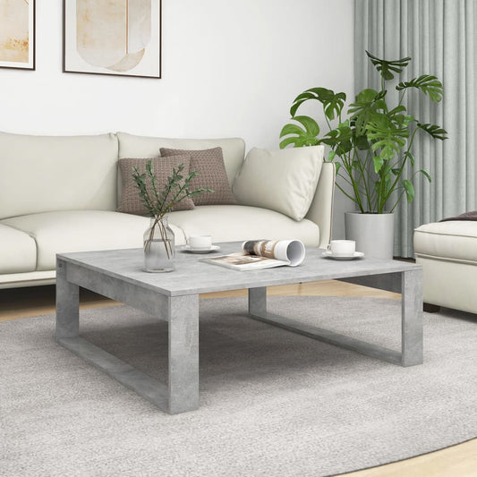 Tavolino da Salotto Grigio Cemento 100x100x35 cm Truciolato | homemem39