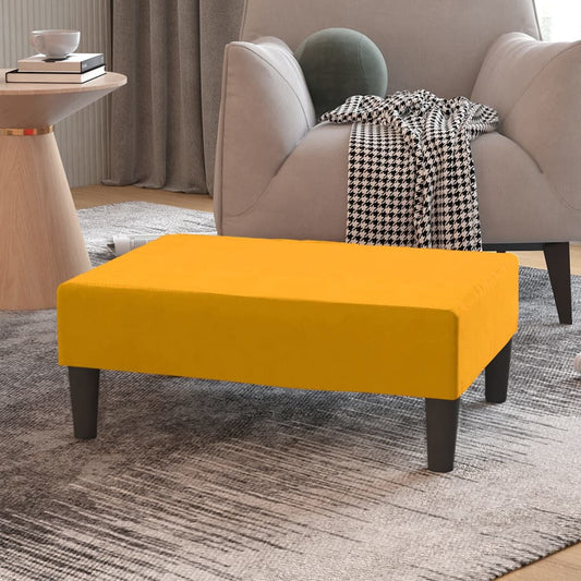 Poggiapiedi Giallo 78x56x32 cm in Velluto - homemem39