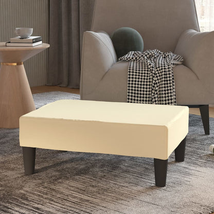 Poggiapiedi Crema 78x56x32 cm in Similpelle - homemem39