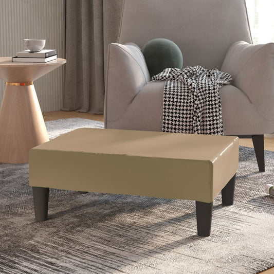 Poggiapiedi Cappuccino 78x56x32 cm in Similpelle - homemem39