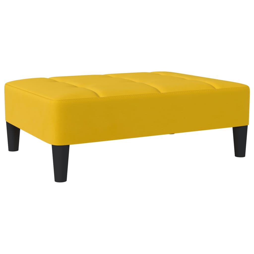 Poggiapiedi Giallo 78x56x32 cm in Velluto - homemem39