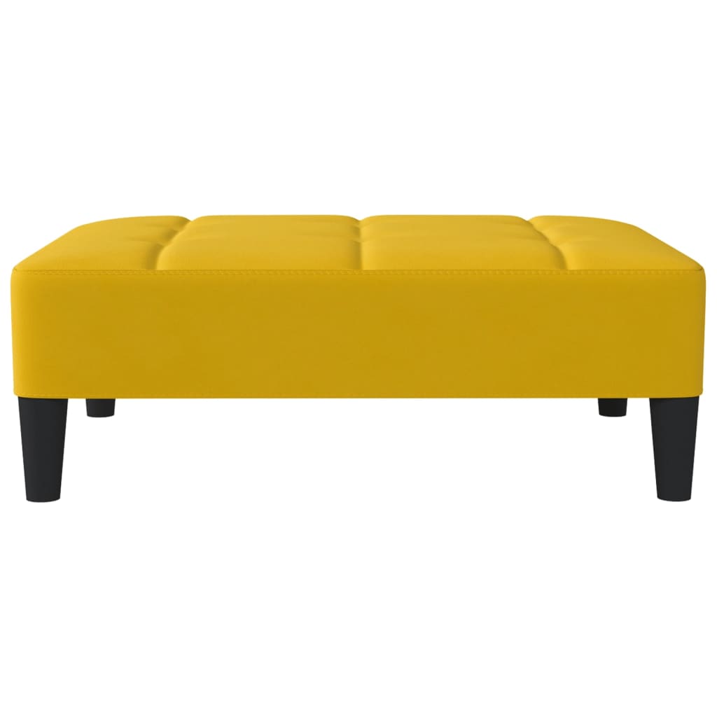 Poggiapiedi Giallo 78x56x32 cm in Velluto - homemem39