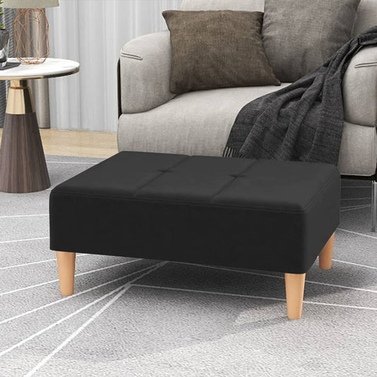 Poggiapiedi Nero 78x56x32 cm in Tessuto - homemem39