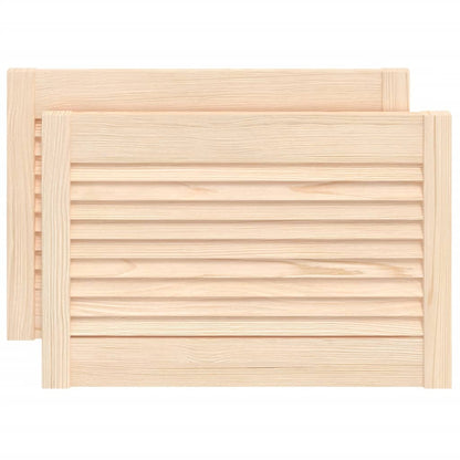 Ante con Design a Lamelle 2 pz 39,5x59,4 cm in Legno di Pino - homemem39