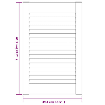 Ante con Design a Lamelle 4 pz 61,5x39,4 cm in Legno di Pino - homemem39