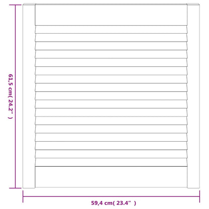Ante con Design a Lamelle 4 pz 61,5x59,4 cm in Legno di Pino