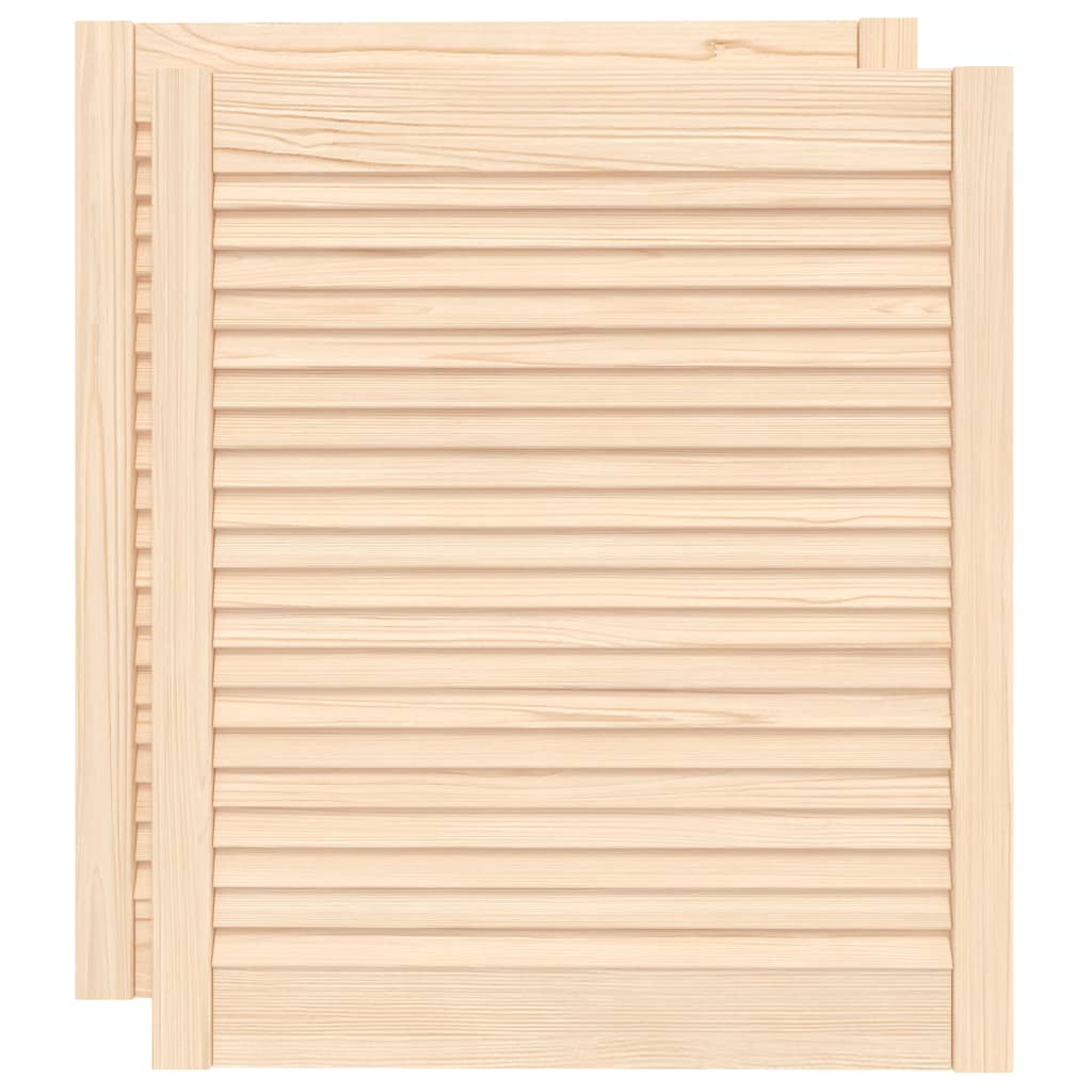 Ante con Design a Lamelle 2 pz 69x59,4 cm in Legno di Pino - homemem39