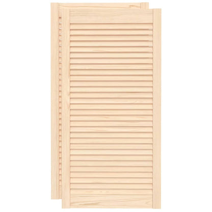 Ante con Design a Lamelle 2 pz 99,3x49,4 cm in Legno di Pino - homemem39