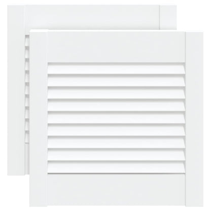 Ante a Lamelle 2 pz Bianche 39,5x39,4 cm in Legno di Pino - homemem39
