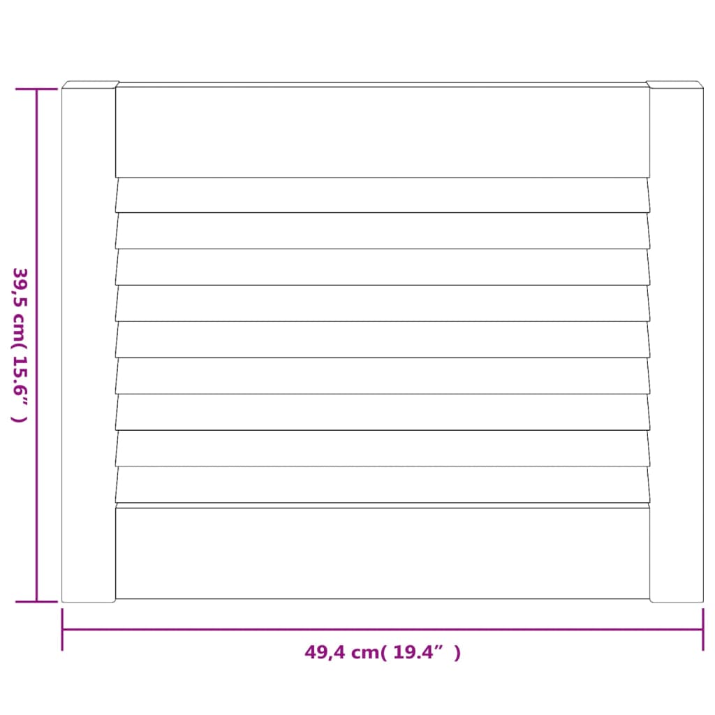 Anta a Lamelle Bianca 39,5x49,4 cm in Legno di Pino - homemem39