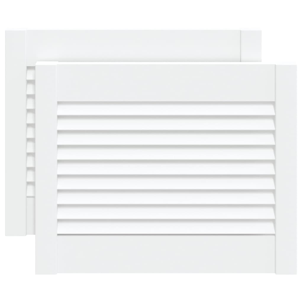 Ante a Lamelle 2 pz Bianche 39,5x49,4 cm in Legno di Pino - homemem39