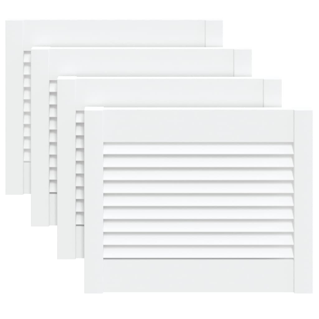 Ante a Lamelle 4 pz Bianche 39,5x49,4 cm in Legno di Pino - homemem39
