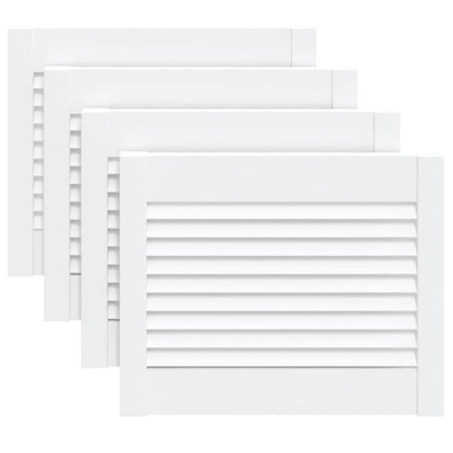 Ante a Lamelle 4 pz Bianche 39,5x49,4 cm in Legno di Pino - homemem39