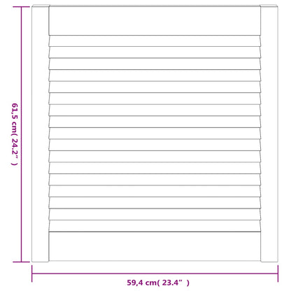 Ante a Lamelle 4 pz Bianche 61,5x59,4 cm in Legno di Pino - homemem39