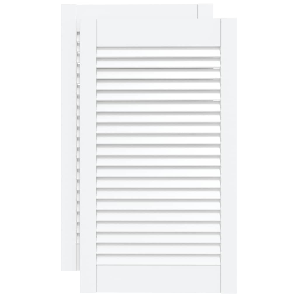 Ante a Lamelle 2 pz Bianche 69x39,4 cm in Legno di Pino - homemem39