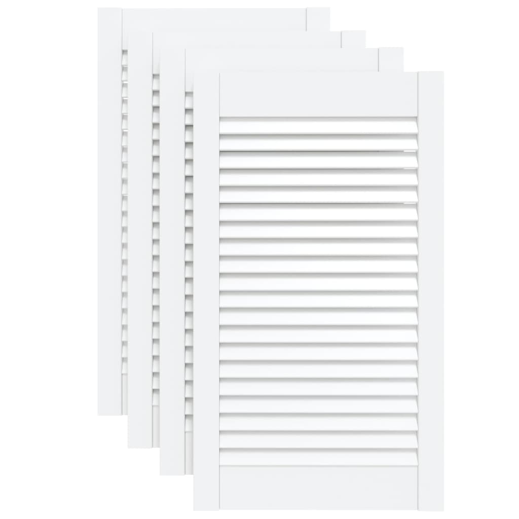 Ante a Lamelle 4 pz Bianche 69x39,4 cm in Legno di Pino - homemem39