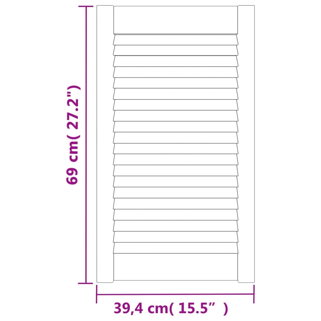 Ante a Lamelle 4 pz Bianche 69x39,4 cm in Legno di Pino - homemem39