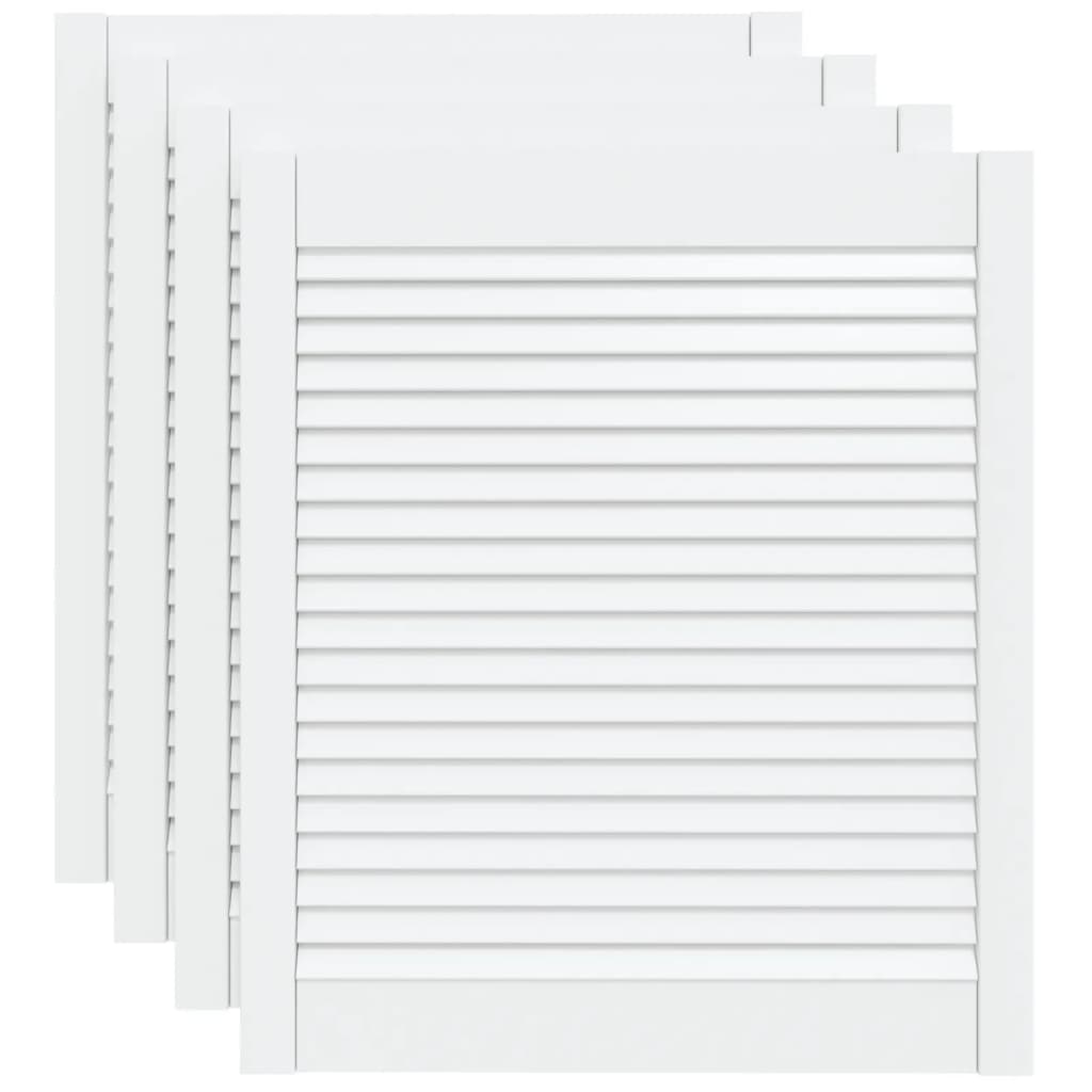 Ante a Lamelle 4 pz Bianche 69x59,4 cm in Legno di Pino - homemem39