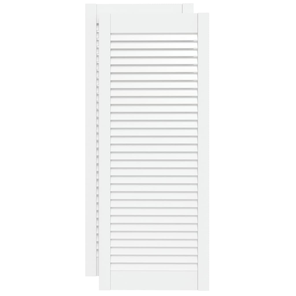 Ante a Lamelle 2 pz Bianche 99,3x39,4 cm in Legno di Pino - homemem39