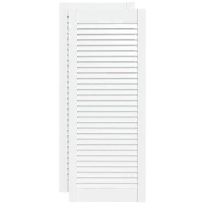 Ante a Lamelle 2 pz Bianche 99,3x39,4 cm in Legno di Pino - homemem39