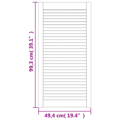 Ante a Lamelle 4 pz Bianche 99,3x49,4 cm in Legno di Pino - homemem39