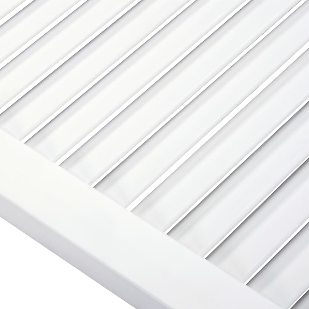 Ante a Lamelle Bianche 2 pz Bianche 99,3x59,4 cm Legno di Pino | homemem39